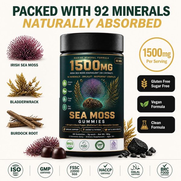 OEM Active Peptide Sea Moss Shilajit Gummies Bulk | Custom Mineral Supplement Contract Manufacturer
