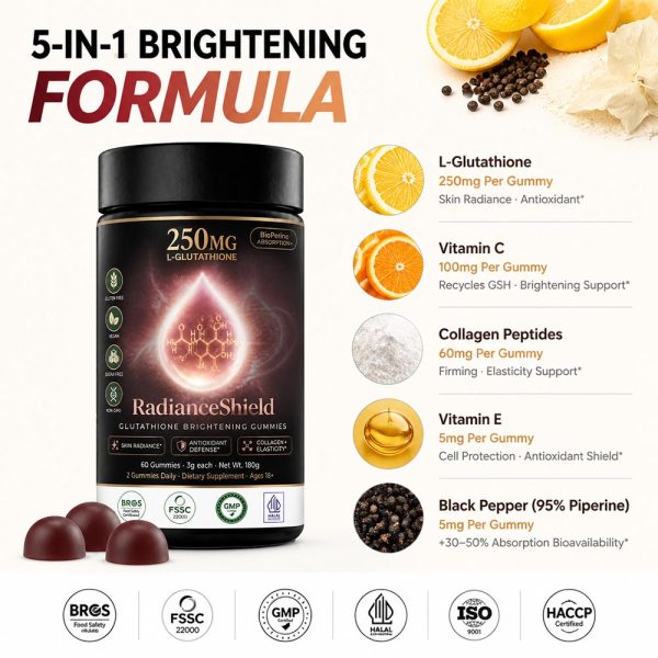 Bulk Glutathione Collagen Gummies Private Label | Custom Bioactive Peptide Supplement OEM/ODM