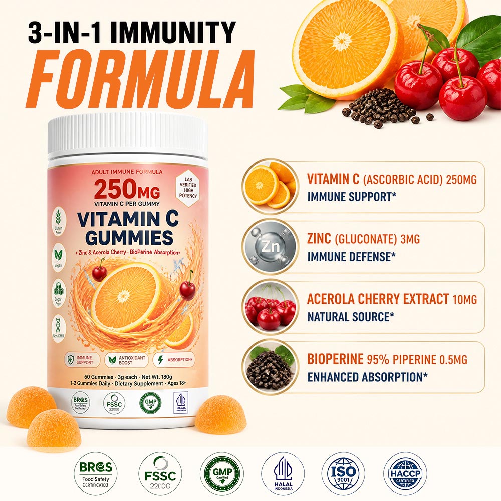 Private Label Active Peptide & Vitamin C Gummies | Custom Formulation Bulk OEM, Low MOQ 500 - Image 6