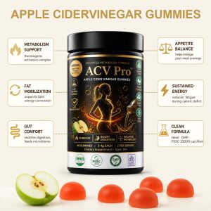 Private Label ACV Pro Gummies Custom Active Peptide Metabolism Supplement Formula Bulk OEM - Image 4