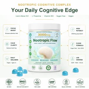 Private Label Lion's Mane Gummies | Custom Nootropic Peptide Supplement OEM/ODM | Low MOQ Cognitive Formulation - Image 5