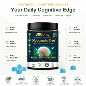 Private Label Lion's Mane Memory Gummies | Custom Brain Peptide Supplement OEM/ODM | Low MOQ Nootropic - Image 4