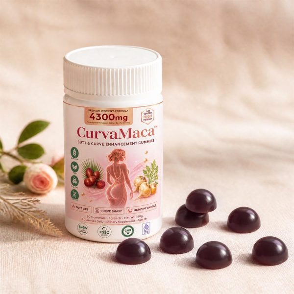 Wholesale CurvaMaca Peptide Herbal Extract Gummy Women Butt Lift Body Shaping Manufacturer