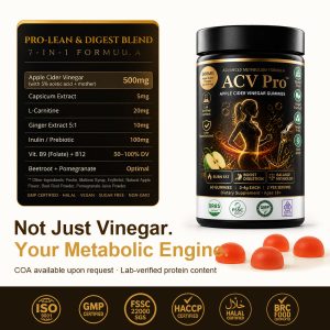 Private Label ACV Pro Gummies Custom Active Peptide Metabolism Supplement Formula Bulk OEM - Image 6