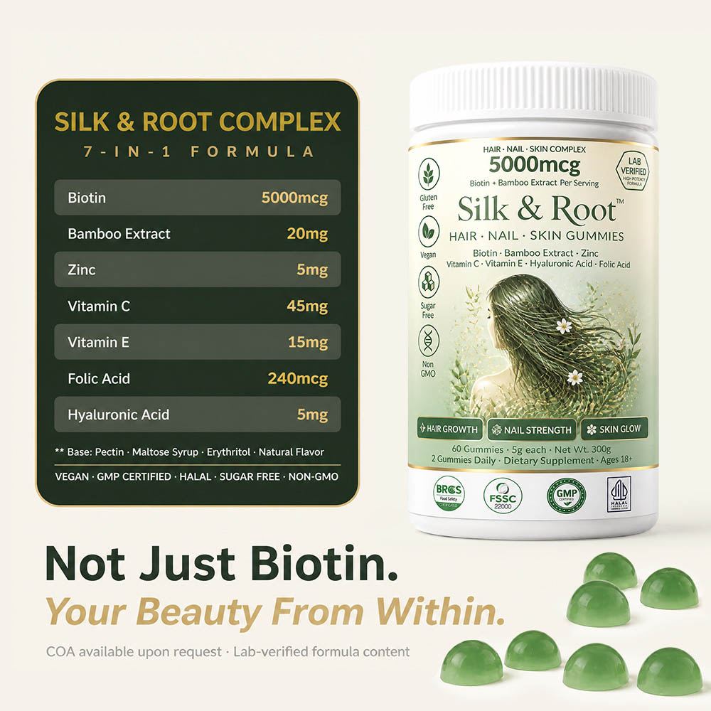 Private Label Biotin Hair Growth Gummies | Custom Skin Peptide Supplement OEM/ODM | Low MOQ Collagen Beauty - Image 6