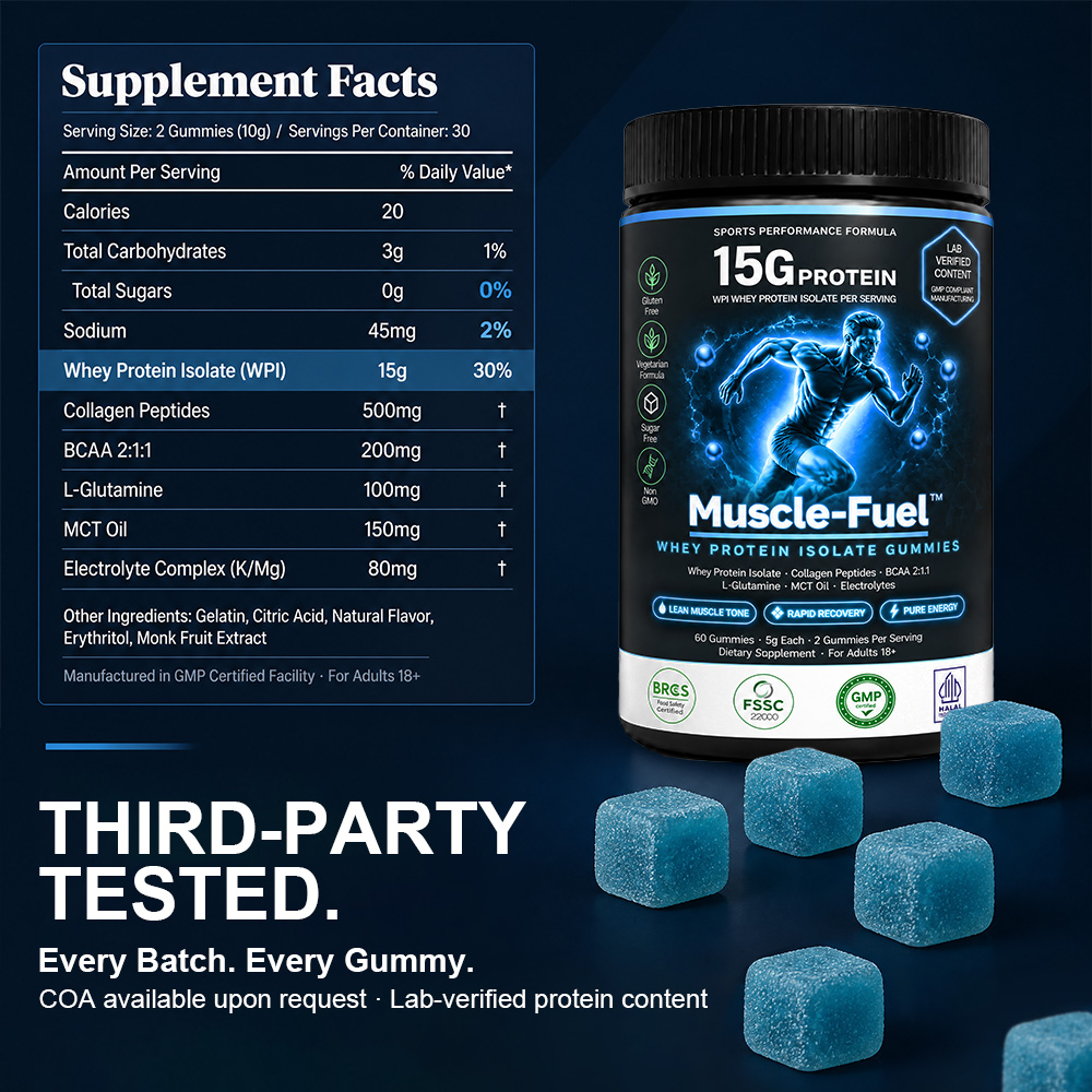 Private Label Collagen Peptides Whey Protein Gummies OEM | Custom Sports Supplement Manufacturing - Image 6