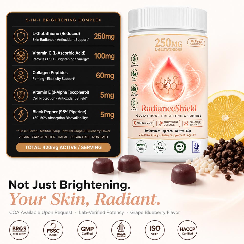 Bulk Glutathione Collagen Gummies Private Label | Custom Skin Brightening Supplement OEM/ODM - Image 8