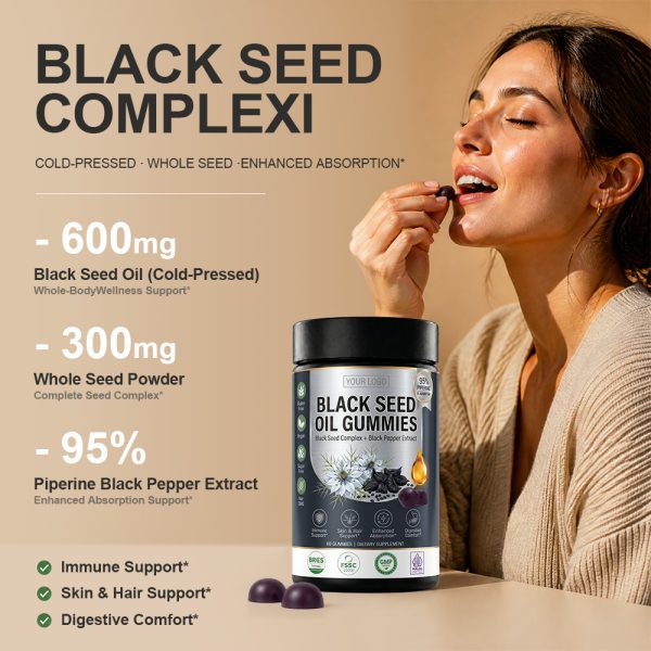 Bulk Black Seed Oil Gummies Private Label | Custom Gummy Supplement OEM Manufacturer - main image 2