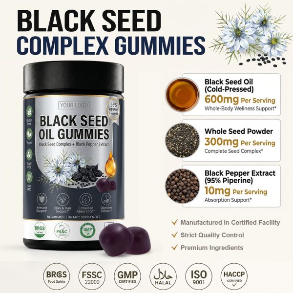 Bulk Black Seed Oil Gummies Private Label | Custom Gummy Supplement OEM Manufacturer - main image 4