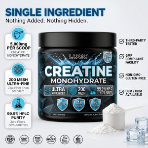 Bulk Creatine Monohydrate Powder Private Label | Black Jar Sports Nutrition OEM Manufacturer - main image 4