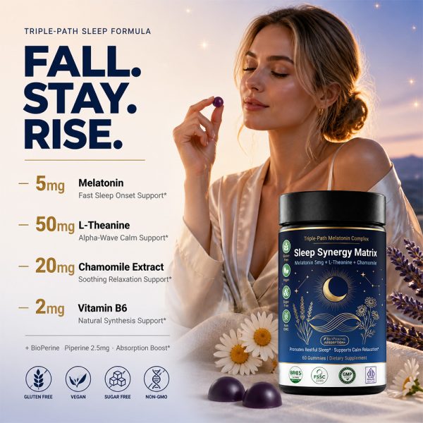 Bulk Melatonin Gummies Private Label Manufacturer | Black Bottle Sleep Support Gummy OEM - main image 2
