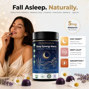 Bulk Melatonin Gummies Private Label Manufacturer | Black Bottle Sleep Support Gummy OEM - main image 3