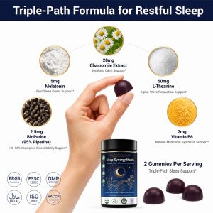Bulk Melatonin Gummies Private Label Manufacturer | Black Bottle Sleep Support Gummy OEM - main image 6