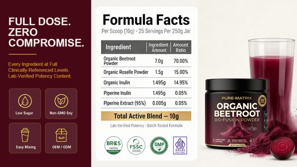 Bulk Organic Beetroot Powder Private Label | Sports Nutrition Powder OEM Manufacturer - detail image 1