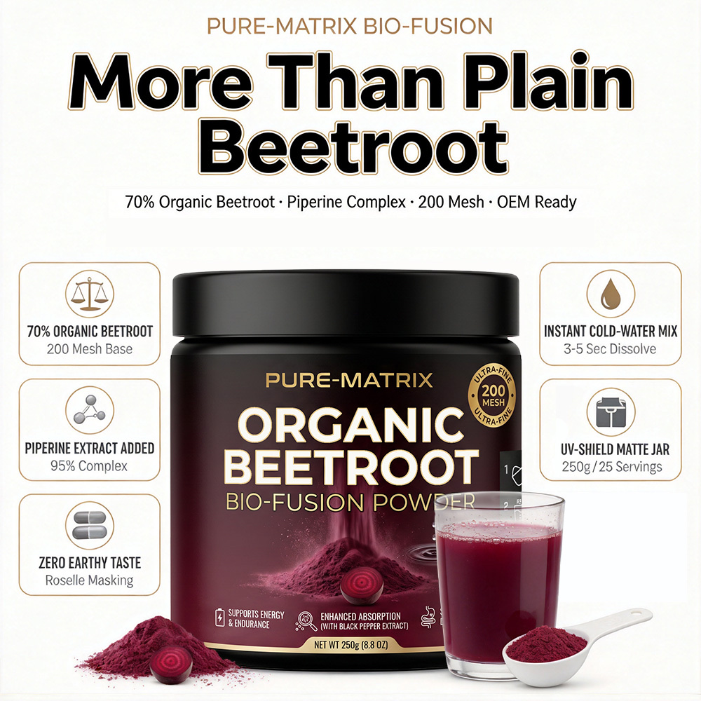 Bulk Organic Beetroot Powder Private Label | Sports Nutrition Powder OEM Manufacturer - main image 3