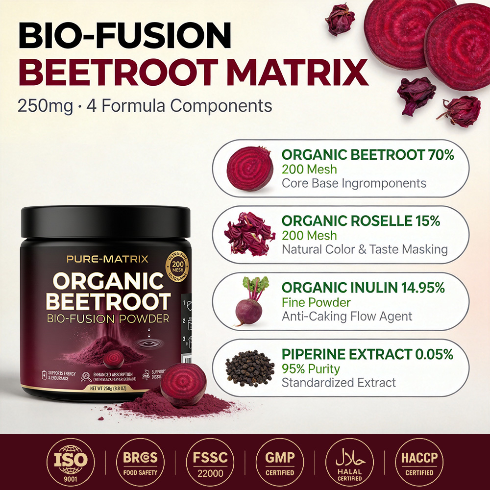 Bulk Organic Beetroot Powder Private Label | Sports Nutrition Powder OEM Manufacturer - main image 4