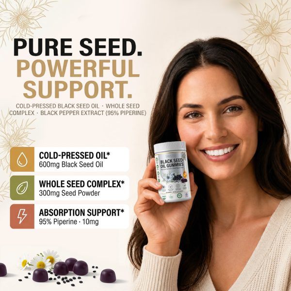 Private Label Black Seed Oil Gummies Manufacturer | Custom Formula White Bottle OEM/ODM - main image 3
