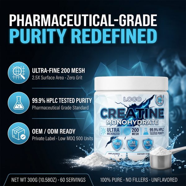 Private Label Creatine Monohydrate Powder Manufacturer | White Jar Custom Sports Nutrition OEM/ODM - main image 2
