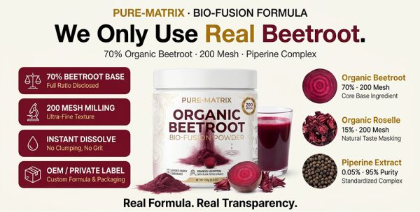 Private Label Organic Beetroot Powder Manufacturer | Custom Formula White Jar OEM/ODM - detail image 3