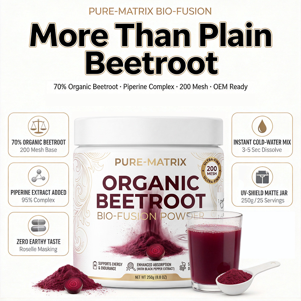 Private Label Organic Beetroot Powder Manufacturer | Custom Formula White Jar OEM/ODM - main image 3