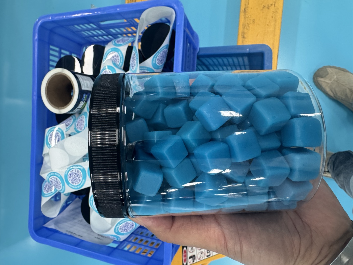 NuCoreBio chewable gummy sample showing alternative supplement delivery format