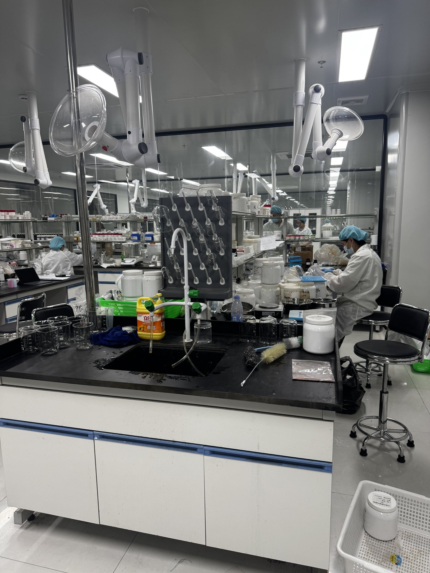 NuCoreBio formulation team working at an R&D laboratory bench