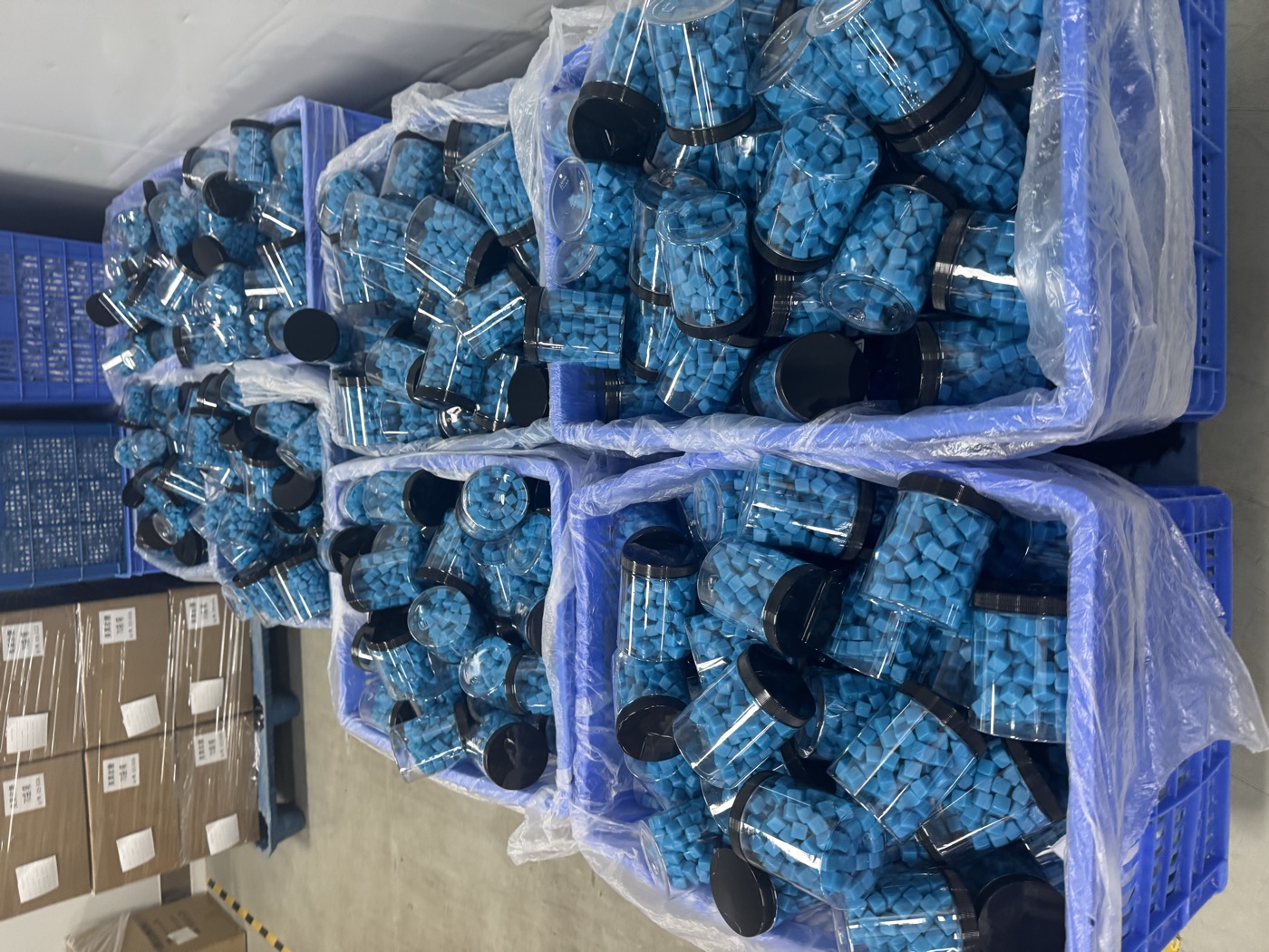 NuCoreBio finished supplement goods in production flow for value-added processing